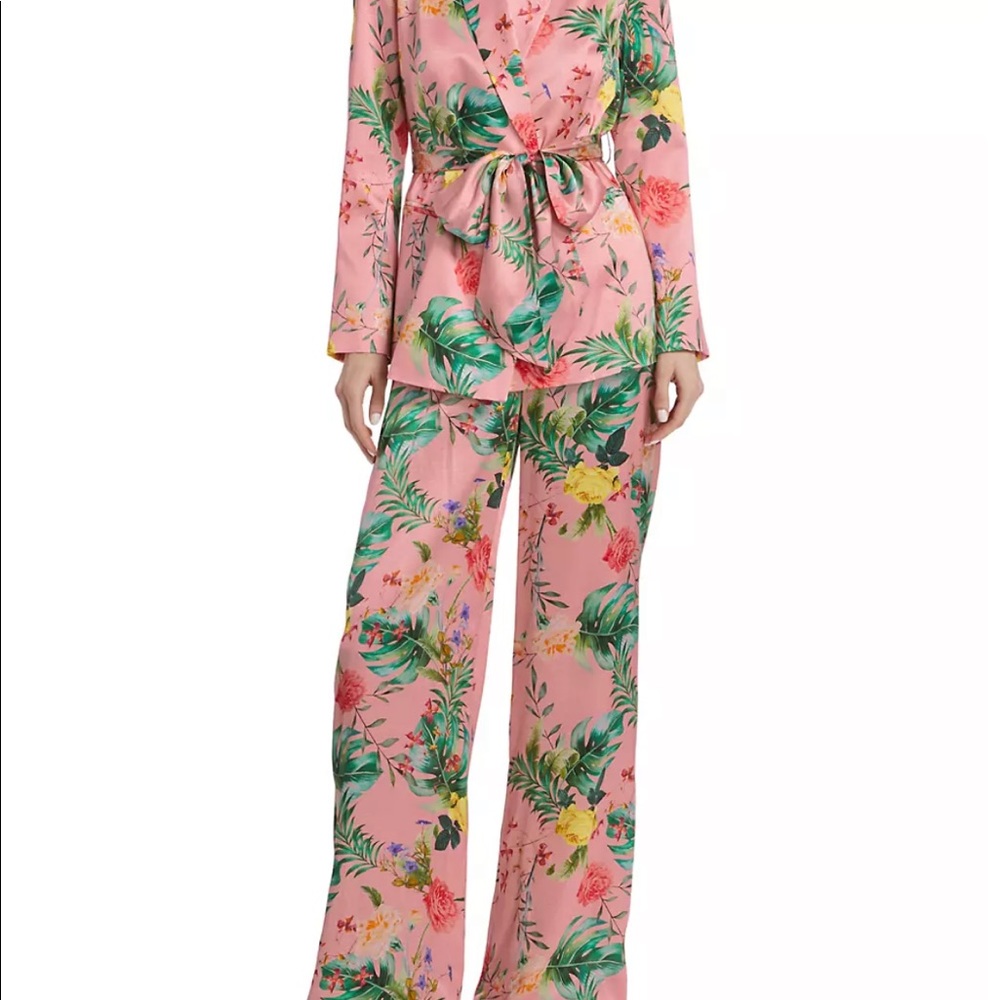 L’Agence Gavin Floral Silk Pants